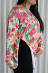 Floral wool sweater - tropical