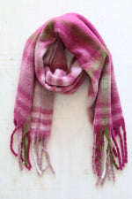 Checked scarf - magenta