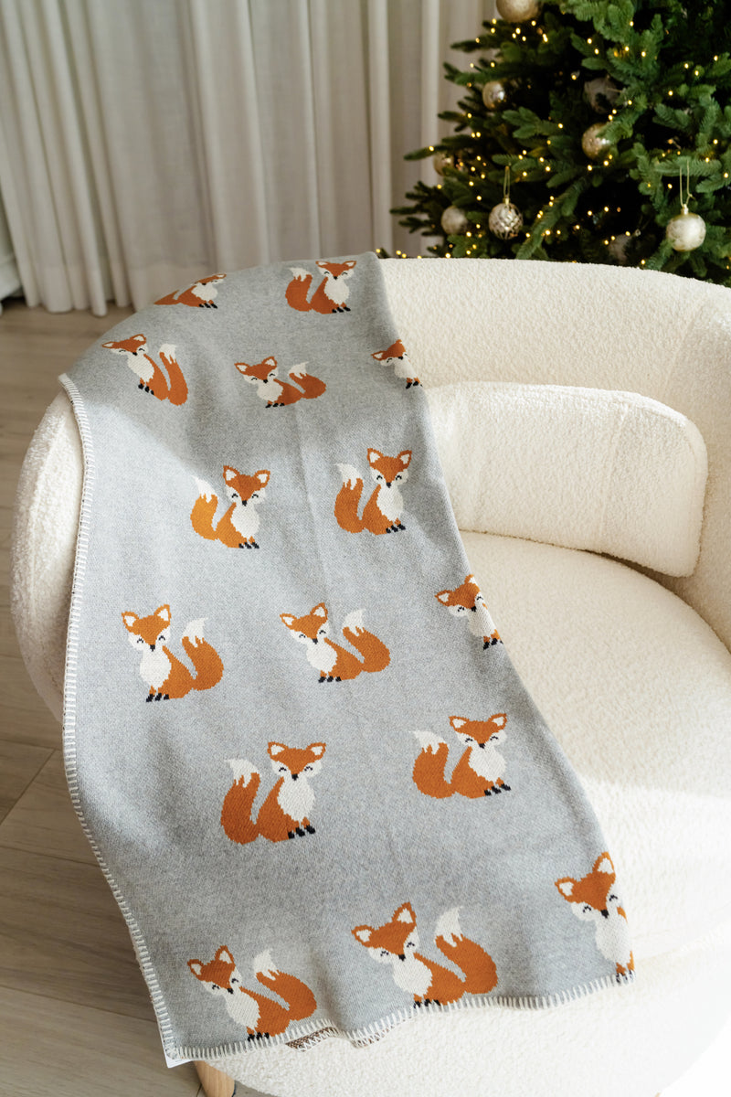 Patterned blanket - fox