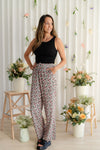 Elastic waist pants - floral combo