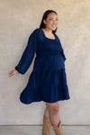 ESTELLE dress (long sleeves) - navy