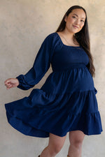 ESTELLE dress (long sleeves) - navy