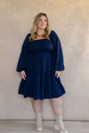 ESTELLE dress (long sleeves) - navy