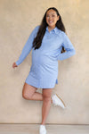 Striped shirt dress - blue combo