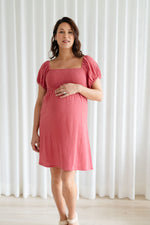 JASMINA dress - coral red