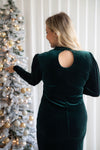 ARIELLE dress - forest green velvet