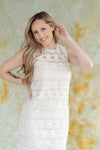 LOUISE crochet dress - beige