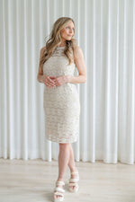 LOUISE crochet dress - beige