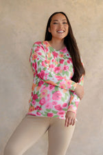 Floral wool sweater - tropical