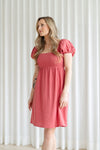 JASMINA dress - coral red