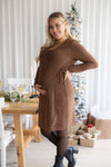 ALEXANDRINE long-sleeved dress - bronze