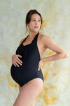 One-piece halterneck swimsuit - black onyx