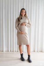 RACHEL wool skirt - beige