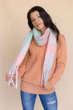 Checkered scarf - pastel combo