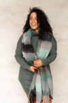 Checkered scarf - green combo