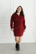 Corduroy shirt dress - grenadine